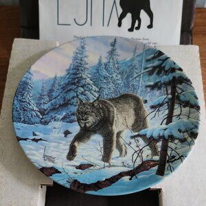 1989 "The Lynx" by Lee Cable Plate 3rd Issue E.M Knowles Certificate & Box